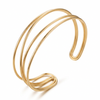 Ilona crossover arm cuff in gold on white