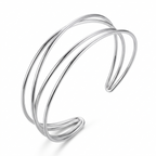 Ilona crossover arm cuff in silver on white