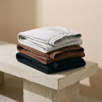 Reid sweatpants in black, brown and light grey folded