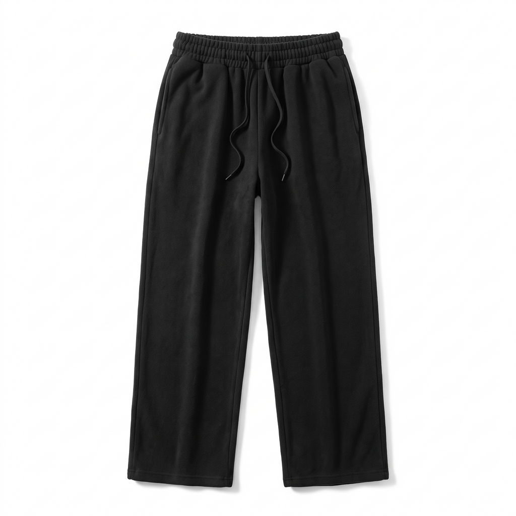 Reid wide leg sweatpants in black on white