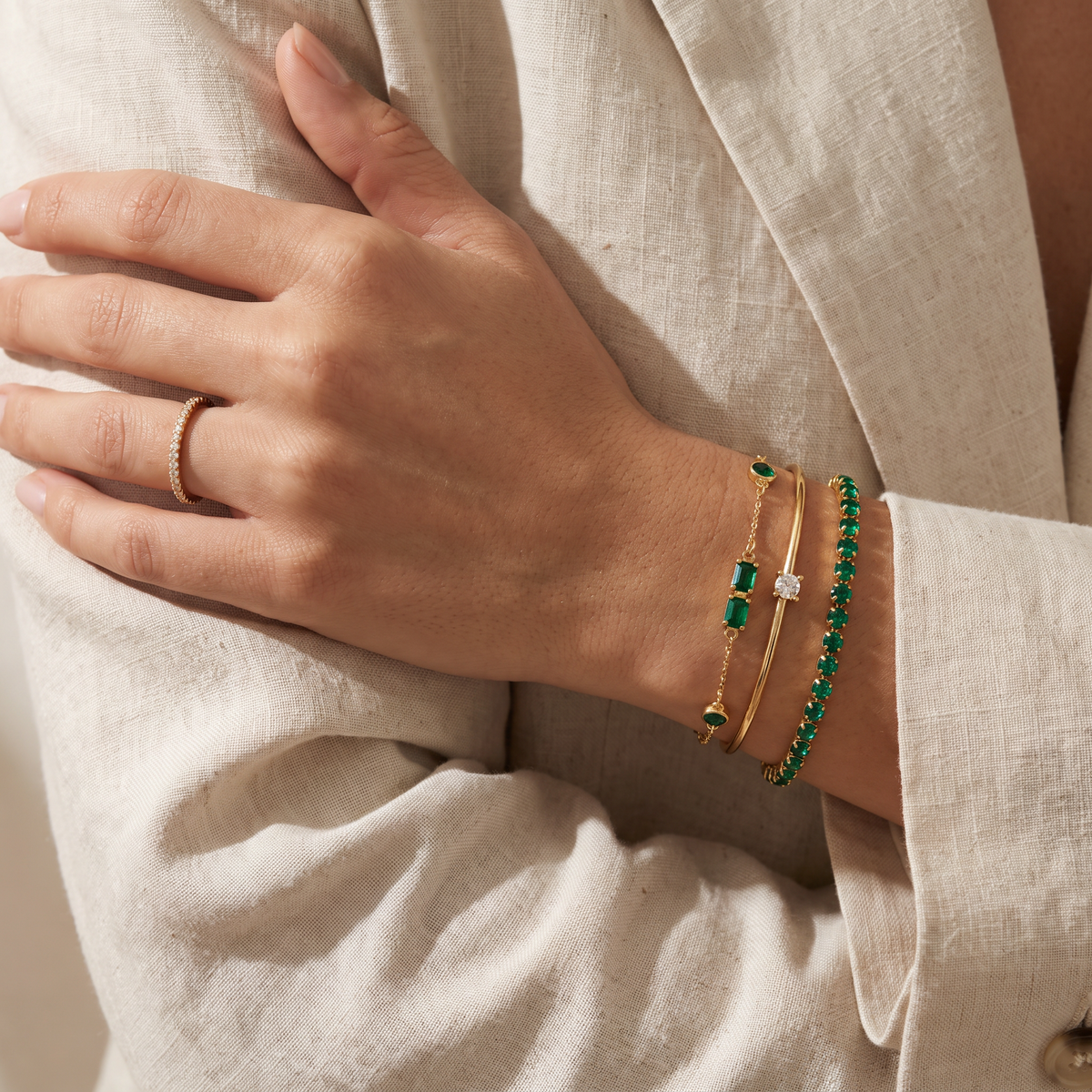 Forenoir stacked bracelets detail
