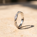 Selene ring on sunlit stone