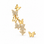 Papillon butterfly climber and stud on a white background