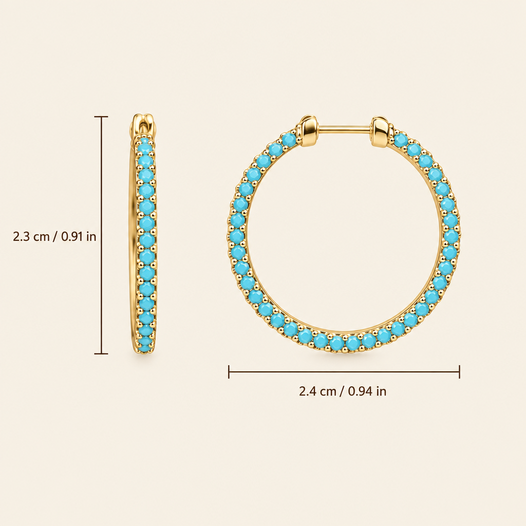 Marina hoop size chart with measurements