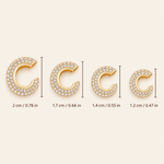 Halo ear cuff size chart with measurements
