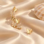 Papillon climber and stud on satin