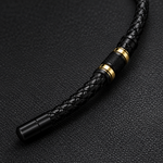 Close up of the braid, accent bands and clasp