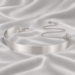 Soleil metal plate belt in silver on satin