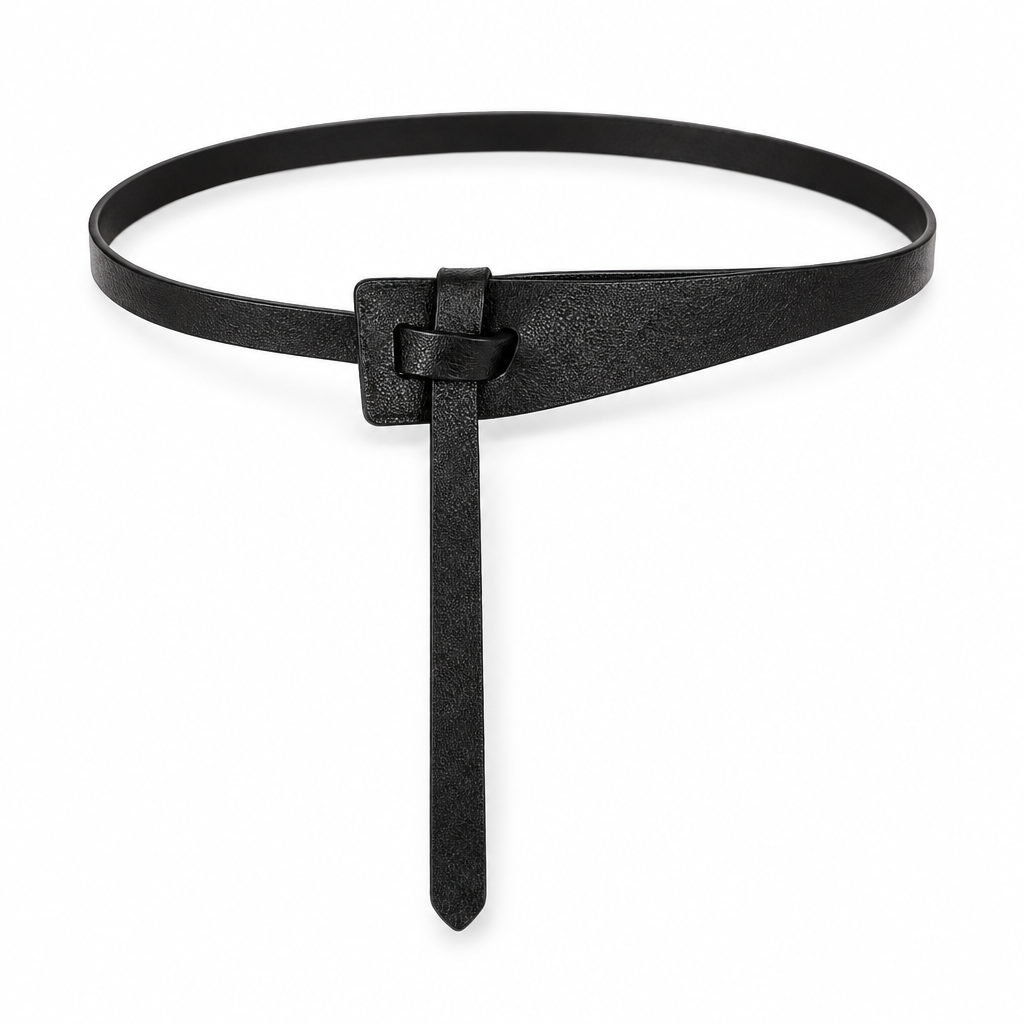 Margot black knot waist belt on white