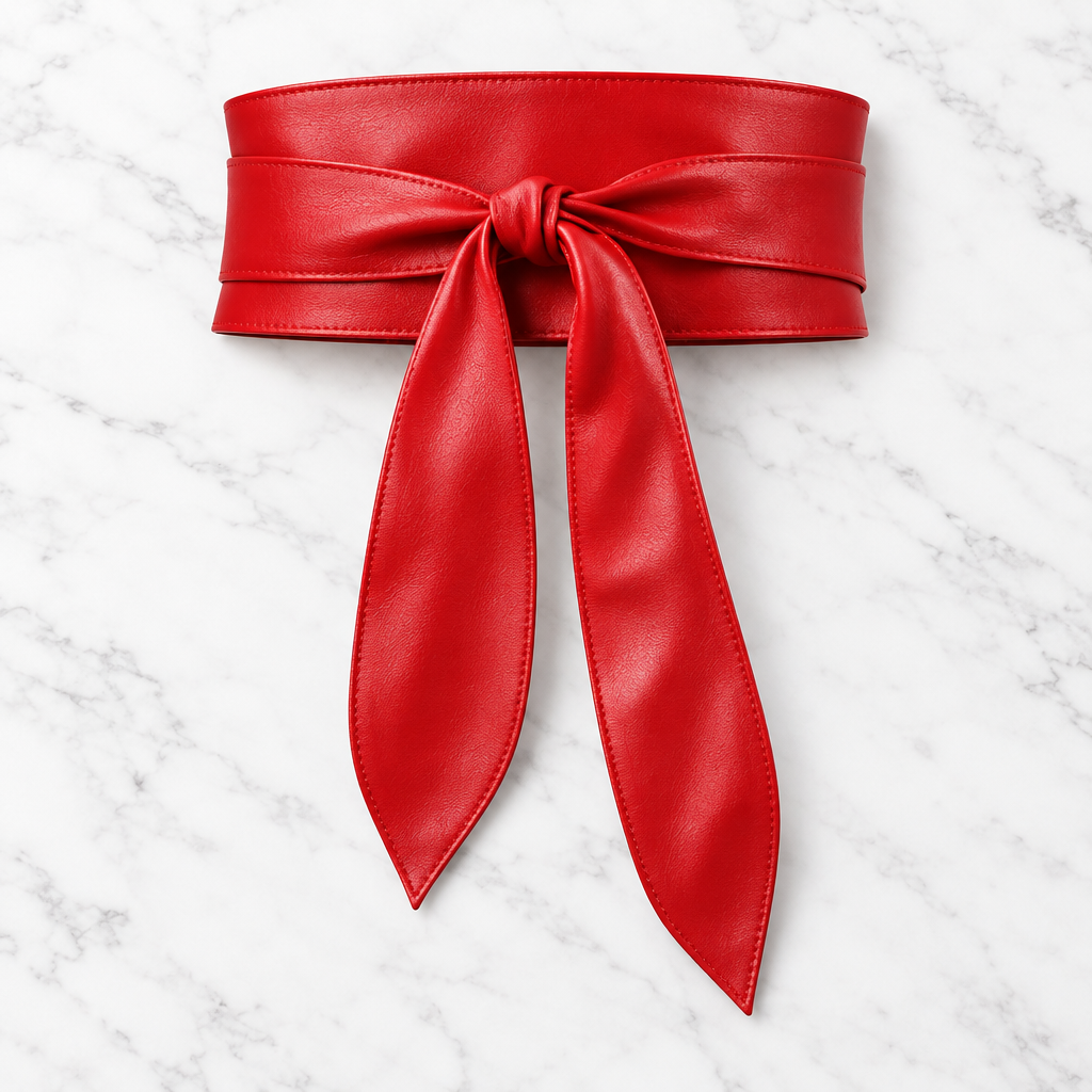 Odette obi belt in red on marble