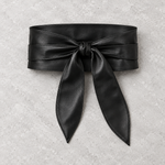 Odette obi belt in black on stone